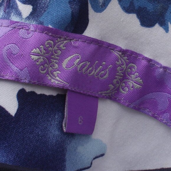 CUTE Cupcake Dress Women's Size 6 Bow Tie Back Blue Flowers - Picture 3 of 3